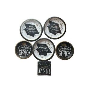 Congrats Grad Your Future Is  Bright Graduation Party Plates & Napkins 6 Packs